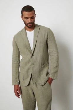 Velvet By Graham & Spencer JOSHUA LINEN BLAZER Mens