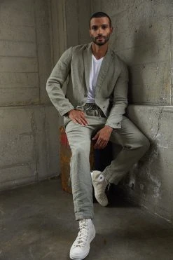 Velvet By Graham & Spencer Mens VANN LINEN PANT