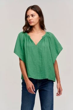 Velvet By Graham & Spencer Womens KALILA LINEN TOP 19 Velvet By Graham & Spencer Womens KALILA LINEN TOP