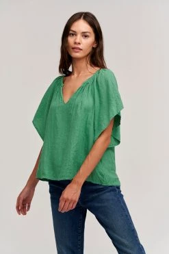 Velvet By Graham & Spencer Womens KALILA LINEN TOP 21 Velvet By Graham & Spencer Womens KALILA LINEN TOP