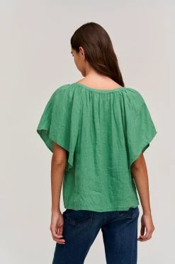Velvet By Graham & Spencer Womens KALILA LINEN TOP 20 Velvet By Graham & Spencer Womens KALILA LINEN TOP