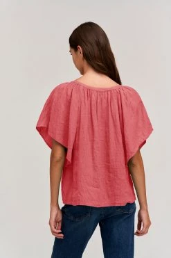 Velvet By Graham & Spencer Womens KALILA LINEN TOP 25 Velvet By Graham & Spencer Womens KALILA LINEN TOP