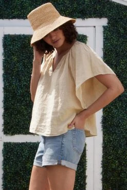 Velvet By Graham & Spencer Womens KALILA LINEN TOP 16 Velvet By Graham & Spencer Womens KALILA LINEN TOP