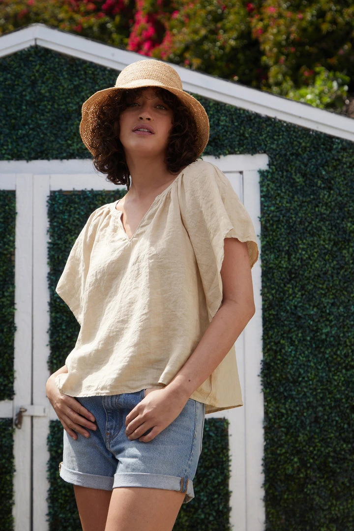 Velvet By Graham & Spencer Womens KALILA LINEN TOP 1 Velvet By Graham & Spencer Womens KALILA LINEN TOP