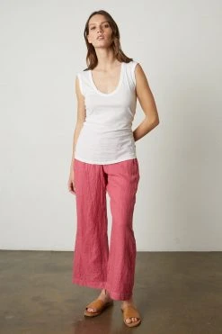 Velvet By Graham & Spencer Womens LOLA LINEN PANT 67 Velvet By Graham & Spencer Womens LOLA LINEN PANT