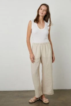 Velvet By Graham & Spencer Womens LOLA LINEN PANT 99 Velvet By Graham & Spencer Womens LOLA LINEN PANT