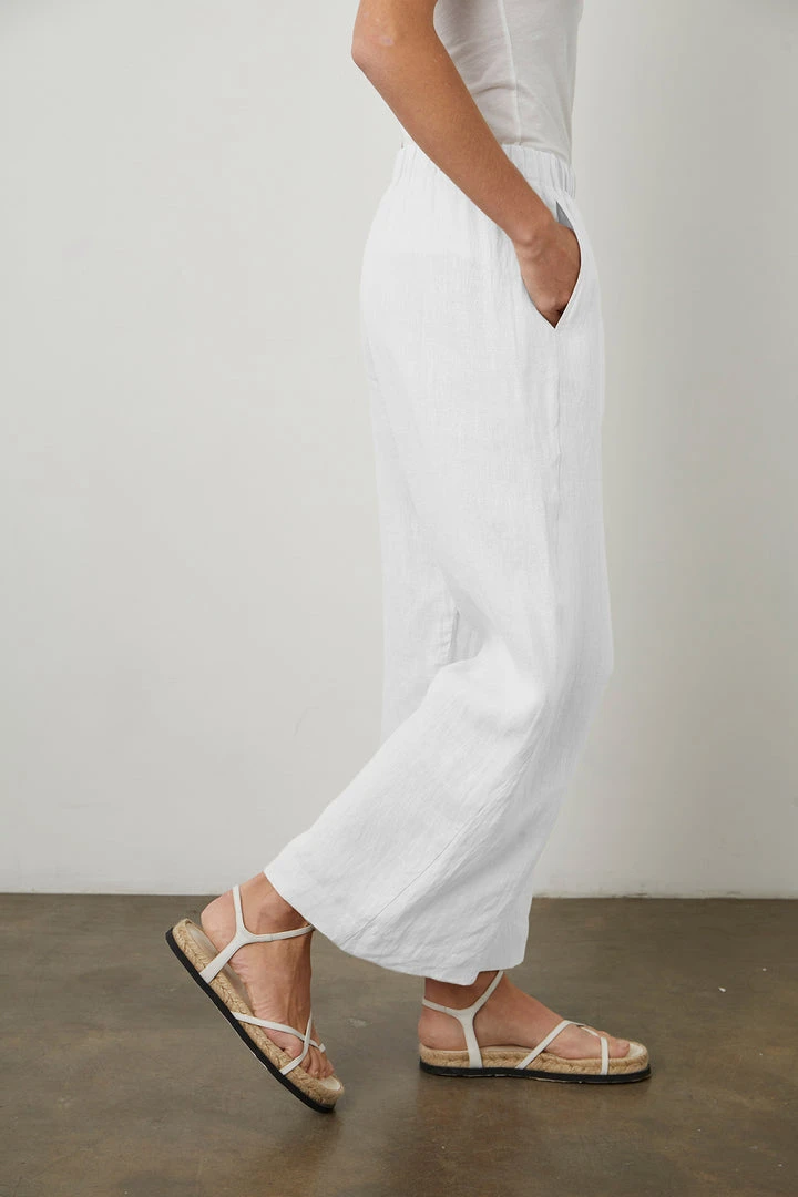 Velvet By Graham & Spencer Womens LOLA LINEN PANT 28 Velvet By Graham & Spencer Womens LOLA LINEN PANT