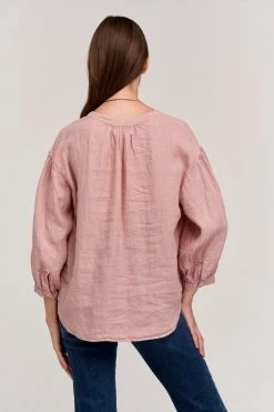 Velvet By Graham & Spencer Womens MATEA LINEN BUTTON UP BLOUSE 13 Velvet By Graham & Spencer Womens MATEA LINEN BUTTON UP BLOUSE