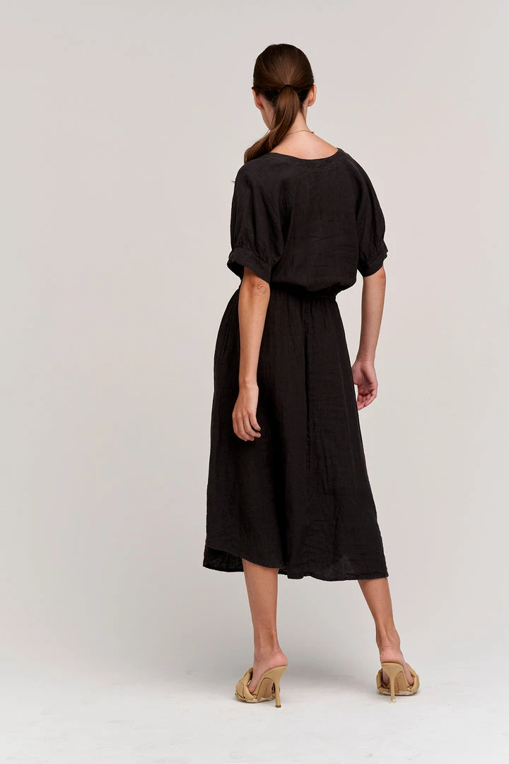 Velvet By Graham & Spencer Womens NANETTE LINEN MIDI DRESS 9 Velvet By Graham & Spencer Womens NANETTE LINEN MIDI DRESS