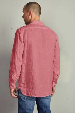 Velvet By Graham & Spencer BENTON LINEN BUTTON-UP SHIRT Mens