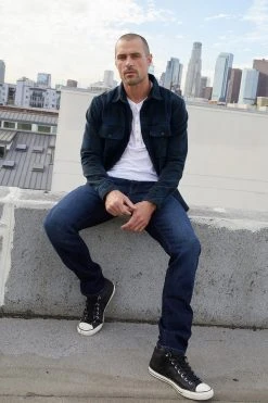 Velvet By Graham & Spencer CLARK SUEDED SLUB HENLEY Mens 21 Velvet By Graham & Spencer CLARK SUEDED SLUB HENLEY Mens