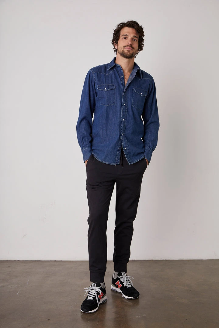 Velvet By Graham & Spencer WAYNE DENIM BUTTON-UP SHIRT Mens 5 Velvet By Graham & Spencer WAYNE DENIM BUTTON-UP SHIRT Mens