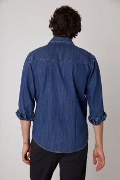 Velvet By Graham & Spencer WAYNE DENIM BUTTON-UP SHIRT Mens 9 Velvet By Graham & Spencer WAYNE DENIM BUTTON-UP SHIRT Mens