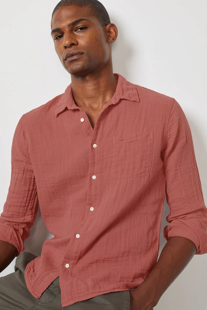 Velvet By Graham & Spencer Mens ELTON COTTON WOVEN BUTTON-UP SHIRT 25 Velvet By Graham & Spencer Mens ELTON COTTON WOVEN BUTTON-UP SHIRT