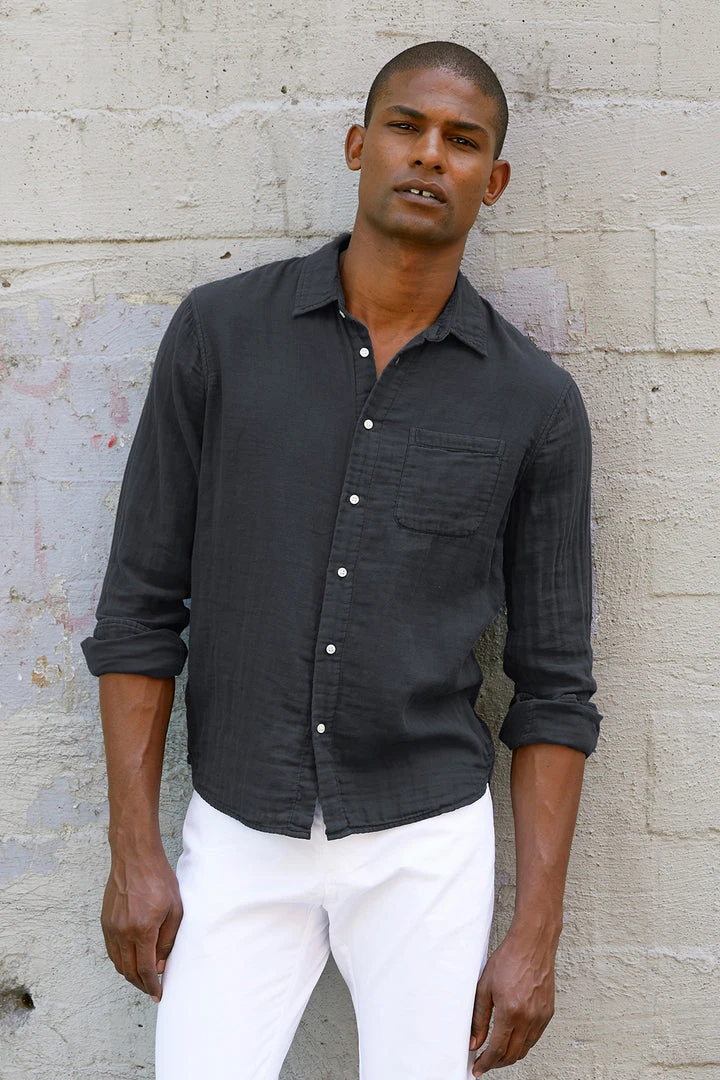 Velvet By Graham & Spencer Mens ELTON COTTON WOVEN BUTTON-UP SHIRT 1 Velvet By Graham & Spencer Mens ELTON COTTON WOVEN BUTTON-UP SHIRT