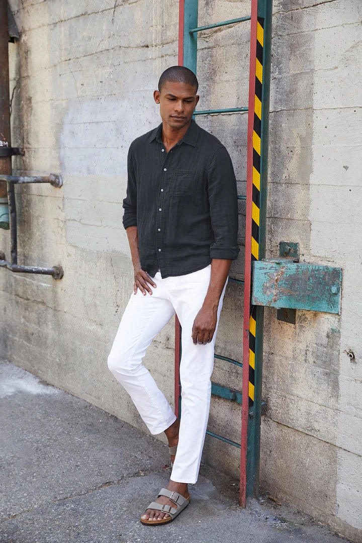 Velvet By Graham & Spencer Mens ELTON COTTON WOVEN BUTTON-UP SHIRT 2 Velvet By Graham & Spencer Mens ELTON COTTON WOVEN BUTTON-UP SHIRT