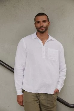 Velvet By Graham & Spencer GERALD QUARTER BUTTON-UP SHIRT