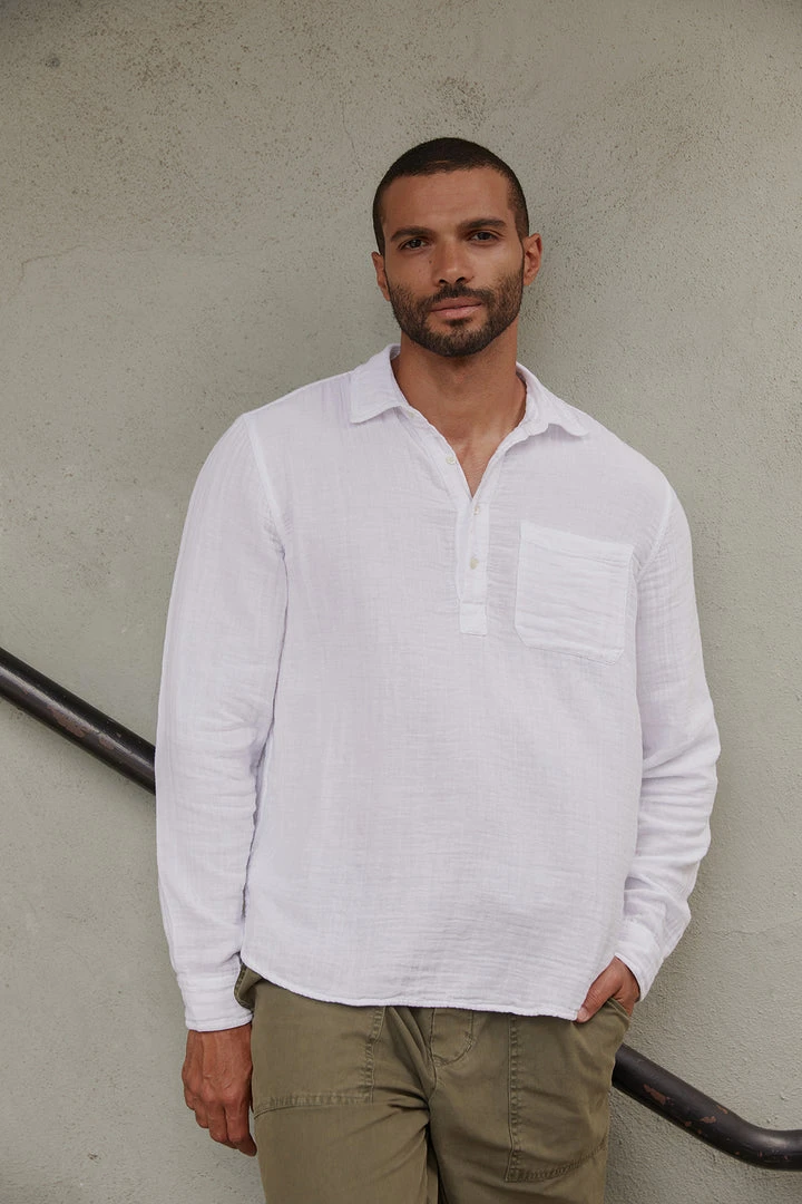 Velvet By Graham & Spencer GERALD QUARTER BUTTON-UP SHIRT 1 Velvet By Graham & Spencer GERALD QUARTER BUTTON-UP SHIRT