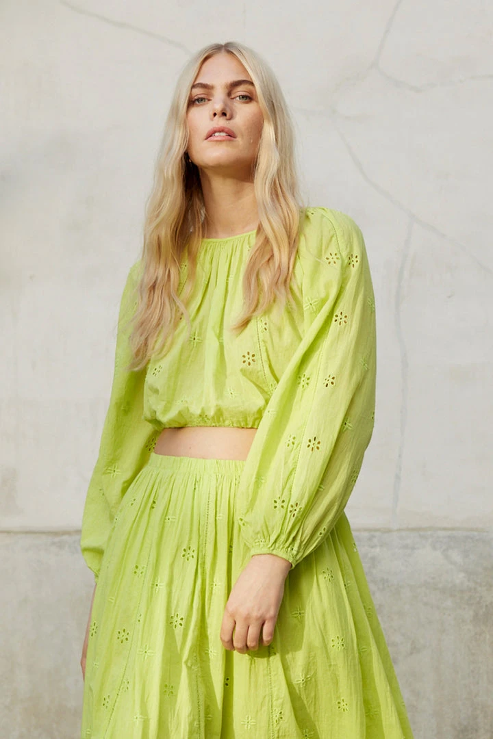 Velvet By Graham & Spencer Womens YARA COTTON EYELET CROP TOP 1 Velvet By Graham & Spencer Womens YARA COTTON EYELET CROP TOP