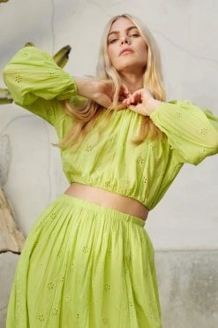 Velvet By Graham & Spencer Womens YARA COTTON EYELET CROP TOP 10 Velvet By Graham & Spencer Womens YARA COTTON EYELET CROP TOP